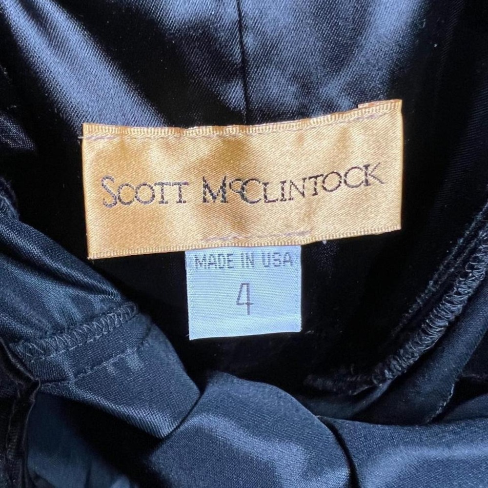 Vintage SCOTT MCLINTOCK‎ Velvet Sleeveless Black Maxi Dress 4 - Picture 8 of 8